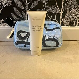 SkinMedica AHA / BHA Exfoliating Cleanser FULL size+ bonus gift cosmetics bag